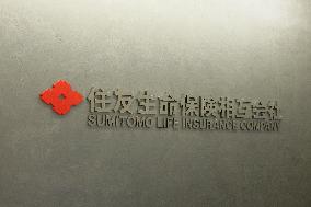 Sumitomo Life Insurance signboard and logo